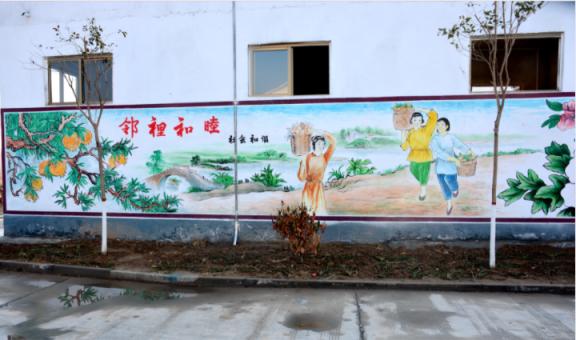 延长乡镇文化墙 乡风文明焕发新活力